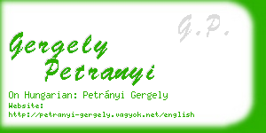 gergely petranyi business card